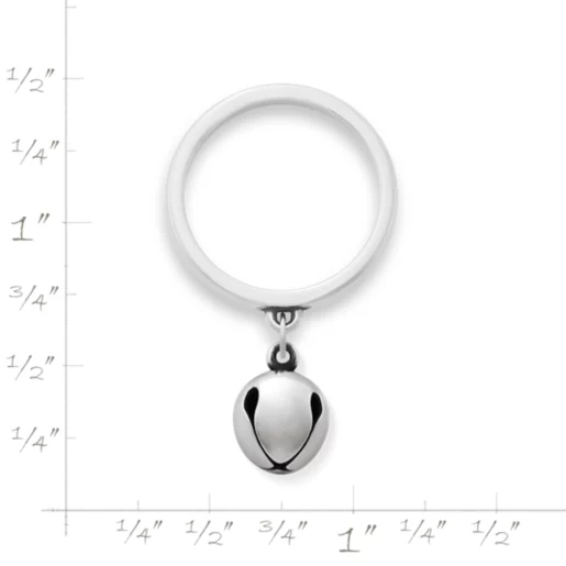 Jingle Bell Charm Dangle Ring