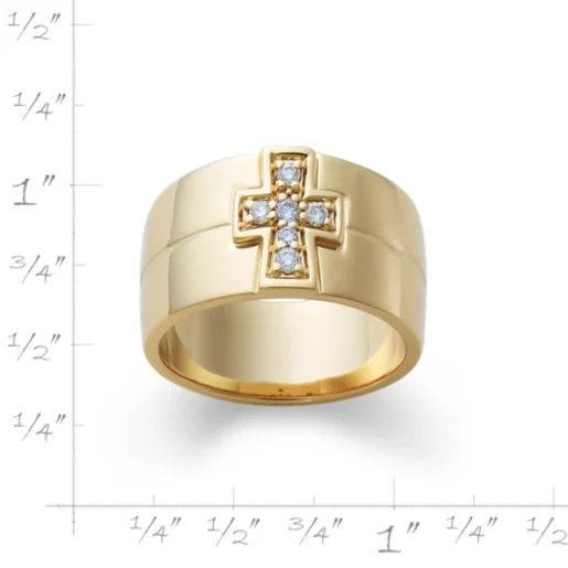 Diamond Cross Wedding Ring