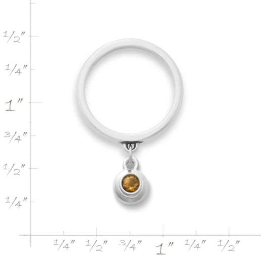 Avery Remembrance Birthstone Charm Dangle Ring