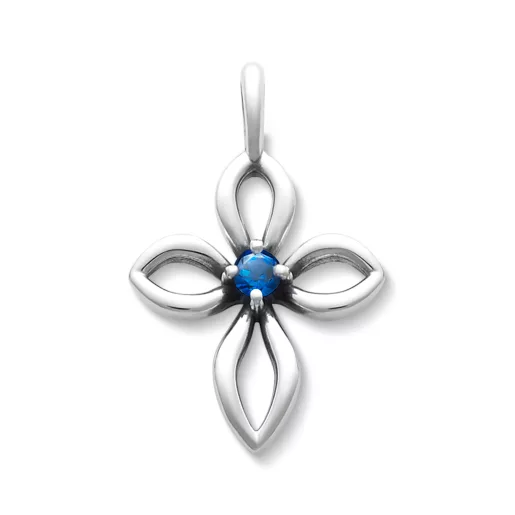 Avery Remembrance Birthstone Cross Pendant