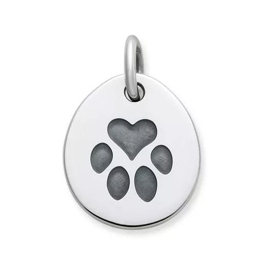 Heart Paw Pet Tag Charm