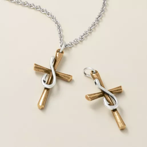 Fishers of Men Sculpted Cross Pendant