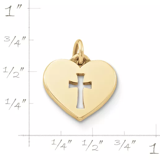 Crosslet Heart Charm