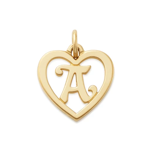Heart Script Initial Charm