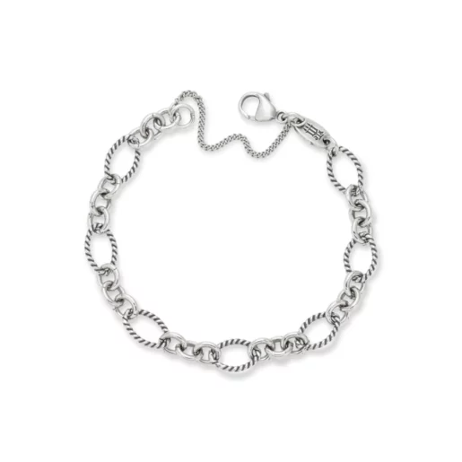 Oval Twist Charm Bracelet