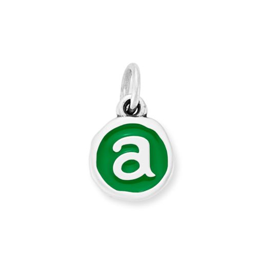 Enamel Initial Disc Charm