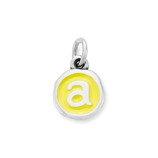 Enamel Initial Disc Charm