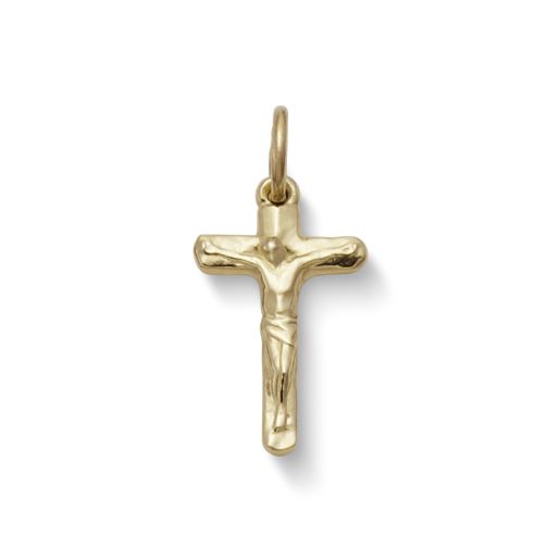 Small Chiseled Crucifix Charm
