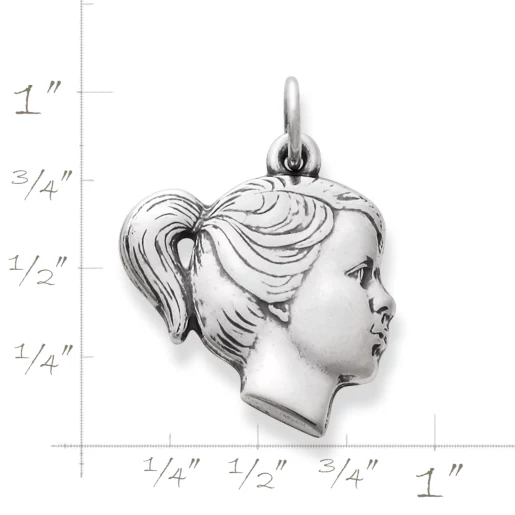 Girl's Profile Charm