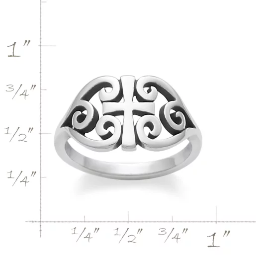 Scroll Cross Ring