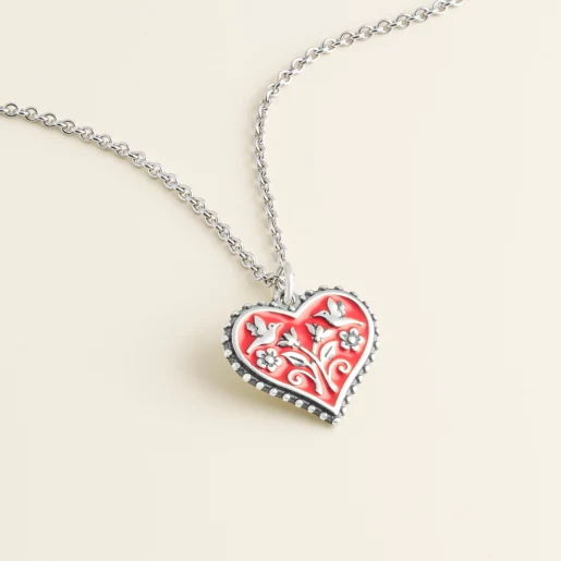 Enamel Hearts in Bloom Charm