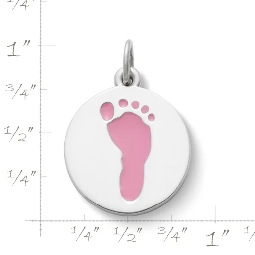 Enamel Footprint Charm