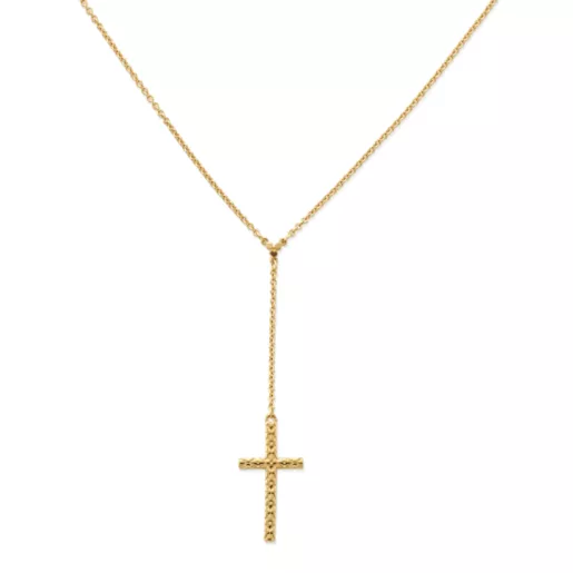 Floral Latin Cross Necklace