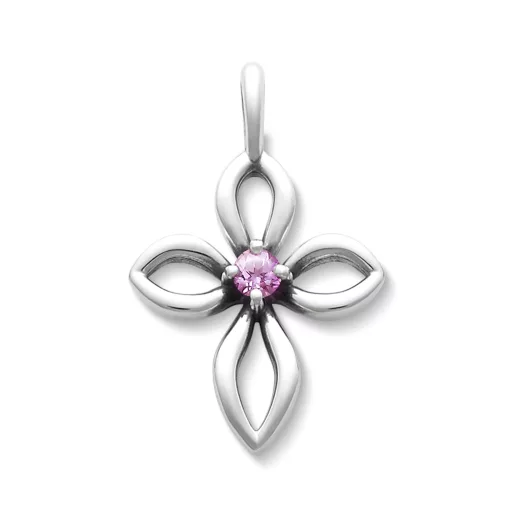 Avery Remembrance Birthstone Cross Pendant