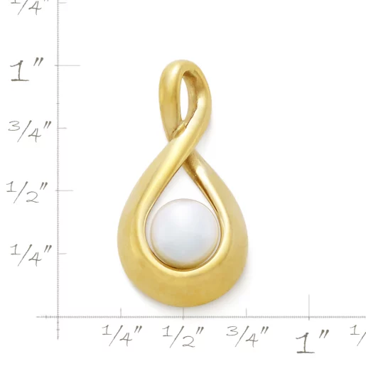 Graceful Twist Pendant with Cultured Pearl