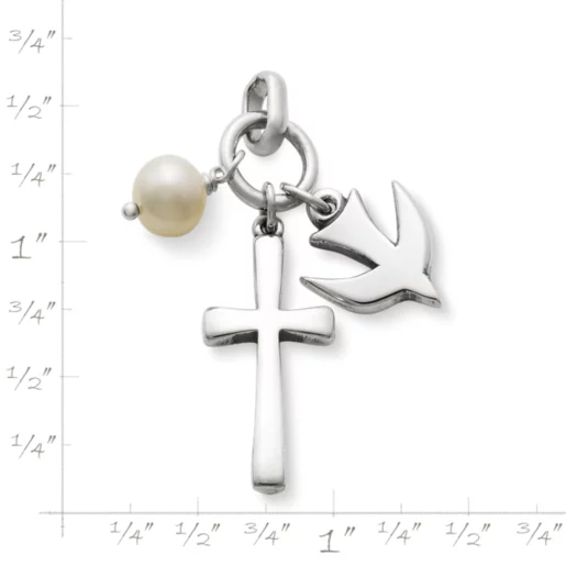 Faithful Spirit Cross Pendant with Cultured Pearl