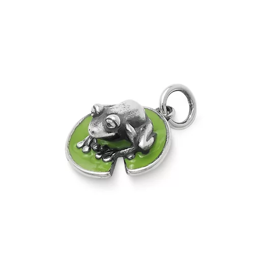 Enamel Frog on Lily Pad Charm