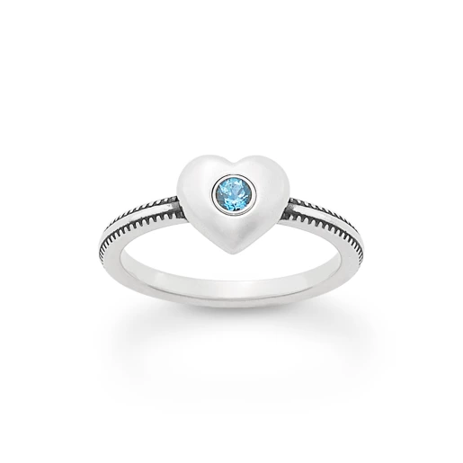 Keepsake Heart Birthstone Ring
