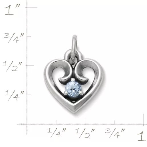 Avery Remembrance Heart Birthstone Pendant