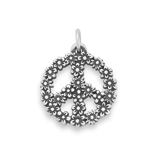 Floral Peace Sign Charm