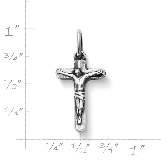 Small Chiseled Crucifix Charm