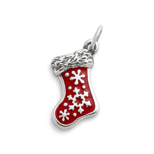 Enamel Christmas Stocking Charm