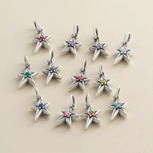 Shining Star Birthstone Charm