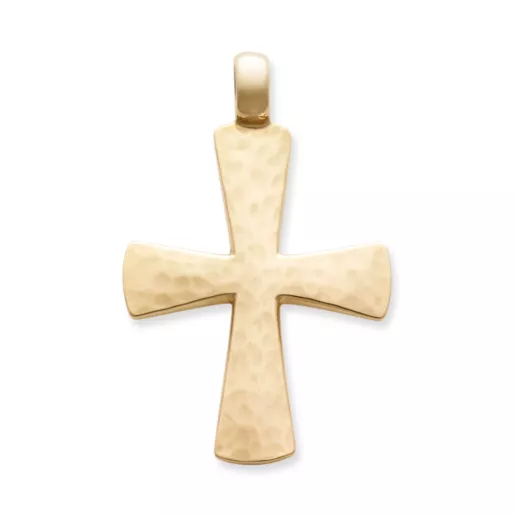 Hammered Cross Pendant