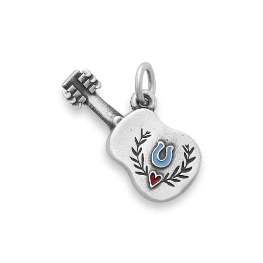 Enamel Festive Guitar Charm