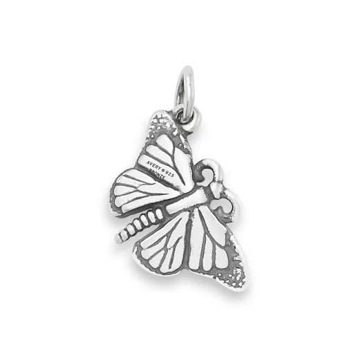 Butterfly Charm with Pearl Necklace and Spiga Chain to Layer