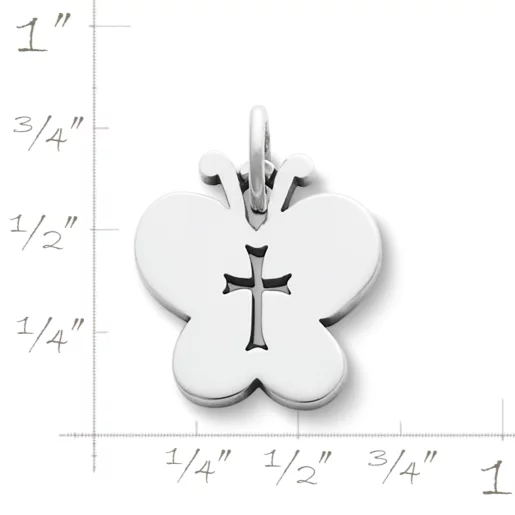 Crosslet Butterfly Charm