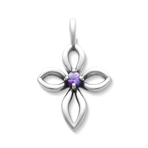 Avery Remembrance Birthstone Cross Pendant