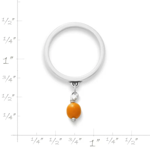 Glass Enhancer Bead Dangle Ring