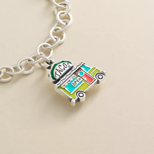 Enamel Taco Truck Charm