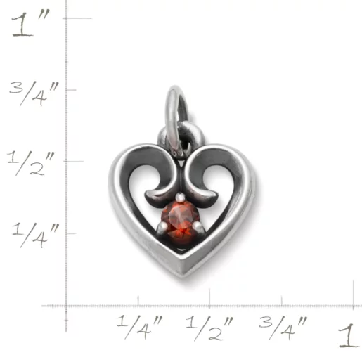 Avery Remembrance Heart Birthstone Pendant