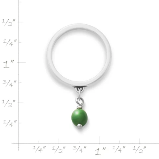 Glass Enhancer Bead Dangle Ring