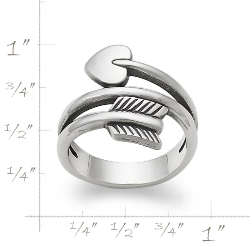 Arrow and Heart Ring