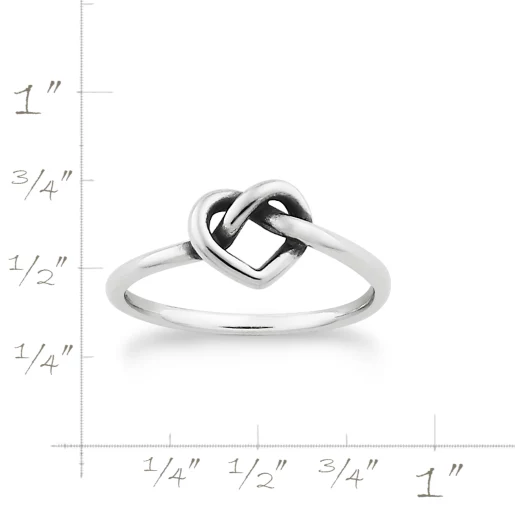 Delicate Heart Knot Ring