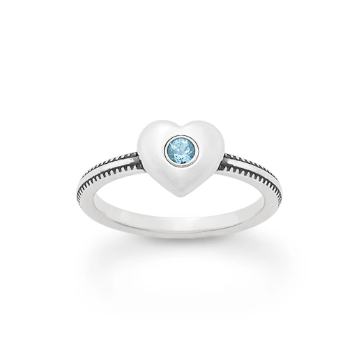 Keepsake Heart Birthstone Ring