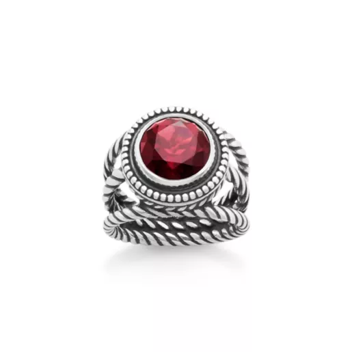 Twisted Wire Gemstone Ring