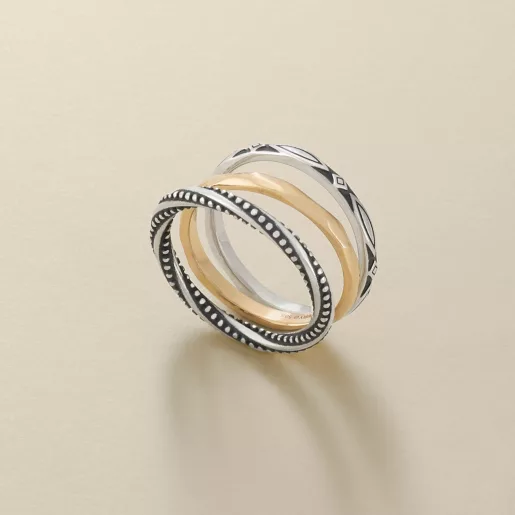 Connected Circles Ring Set