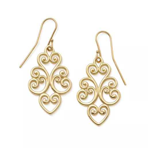 Jubilant Heart Dangle Earrings