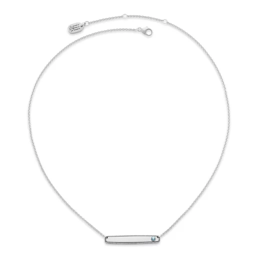 Engraveable Horizon Gemstone Necklace