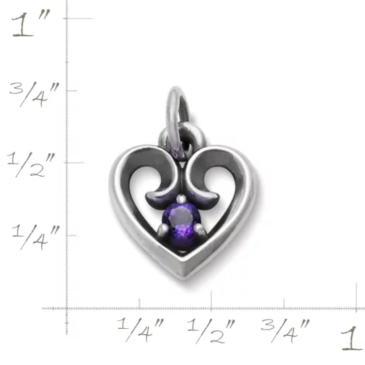 Avery Remembrance Heart Birthstone Pendant