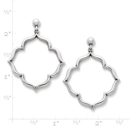 Venetian Frame Hoop Drop Earrings