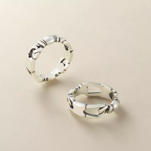 Men’s Curb Chain, Faith Ring and Forged Bracelet