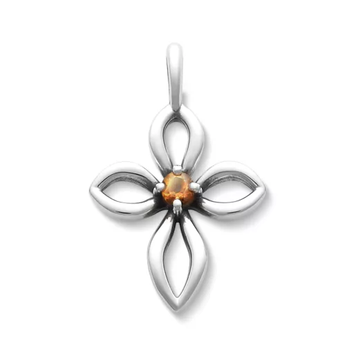 Avery Remembrance Birthstone Cross Pendant