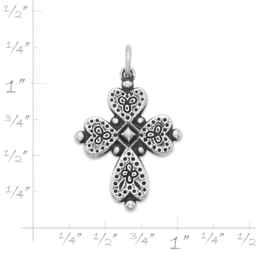 Heart's Devotion Cross Charm