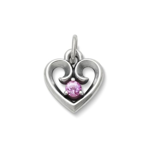 Avery Remembrance Heart Birthstone Pendant