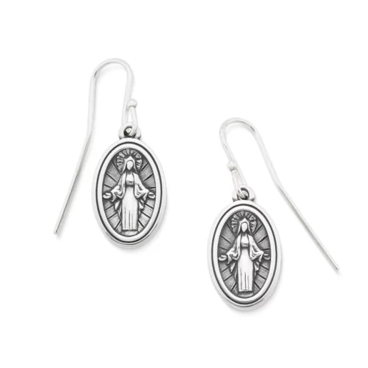 Virgin Mary Dangle Earrings